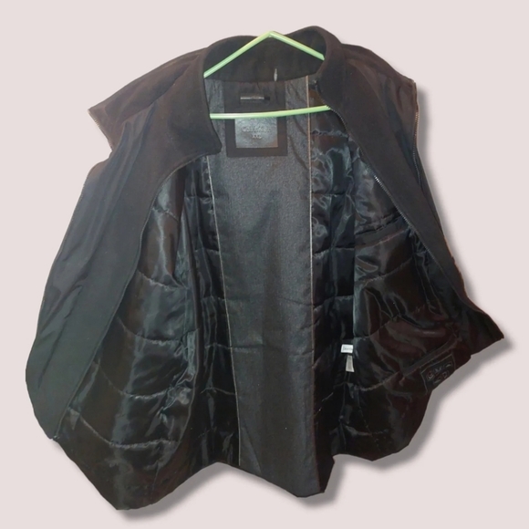 Calvin Klein Outerwear Black Polyester Coat Jacket W/ Detachable Zipper Hood XXL - Picture 3 of 9